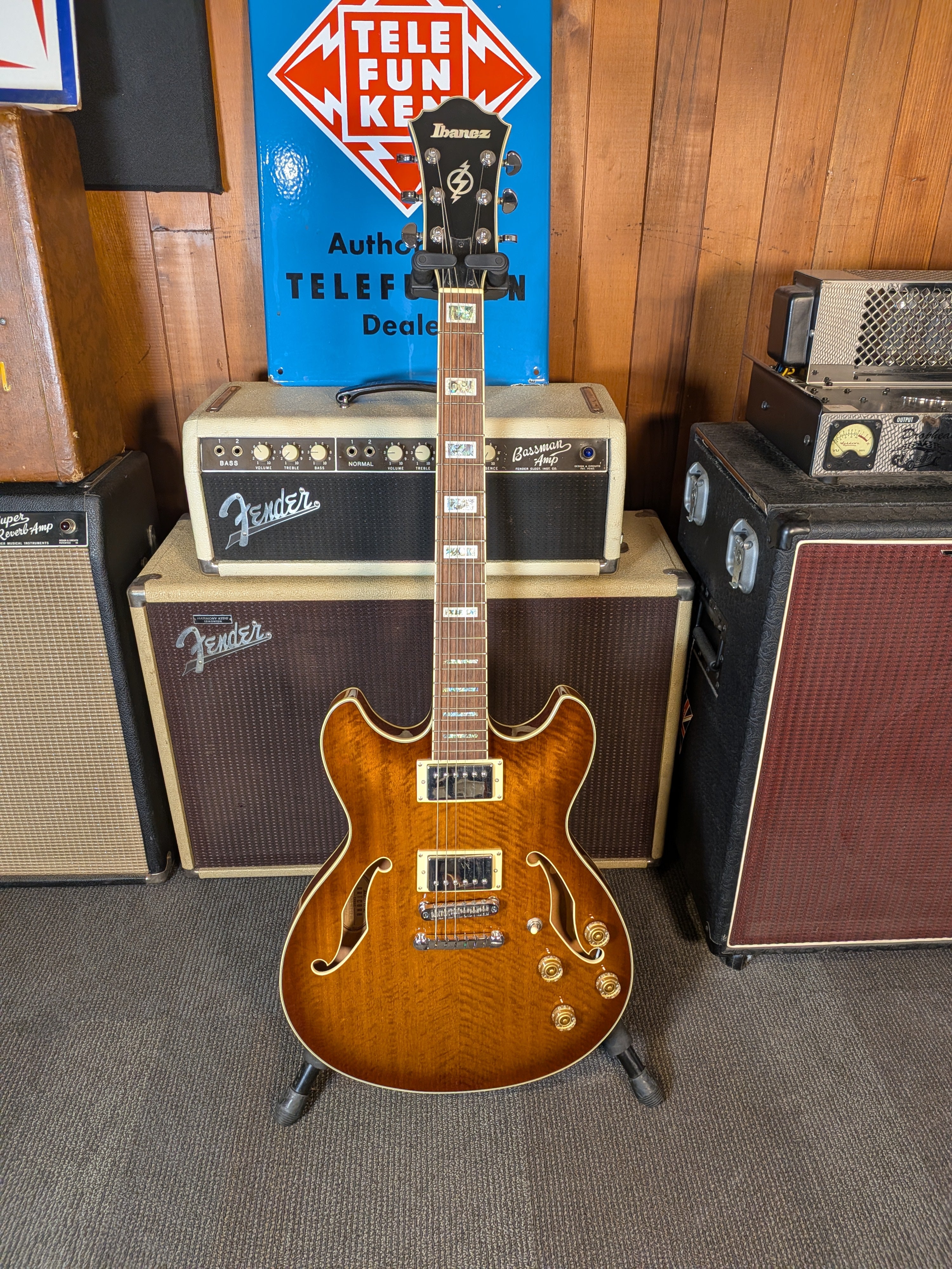 Ibanez Artcore AS83 Semi-Hollow Electric Guitar w/Case - Violin