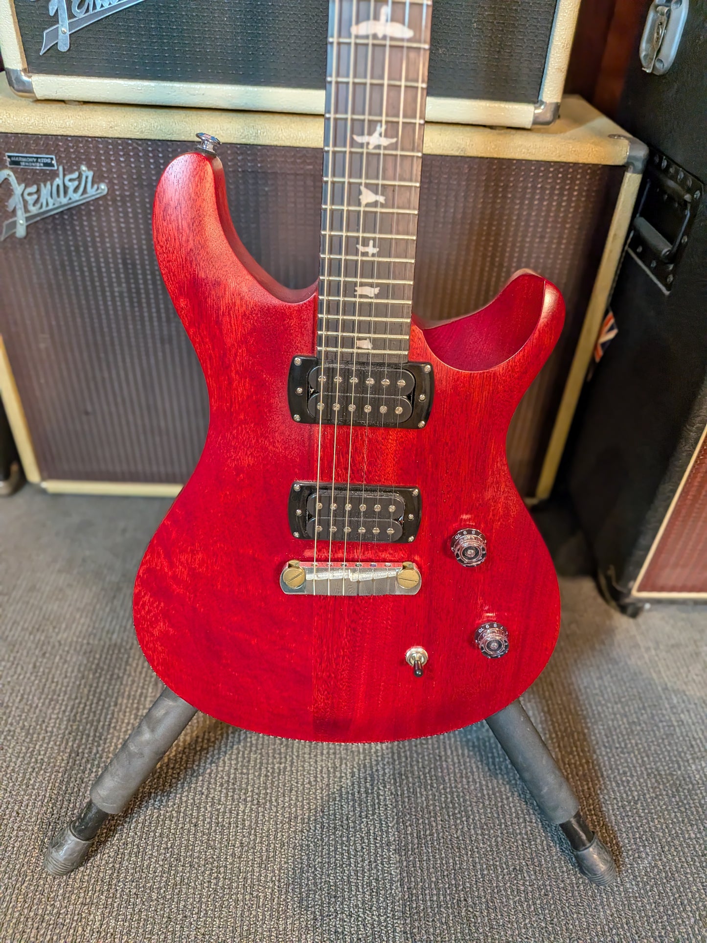 PRS Guitars SE CE 24 Standard Satin Stoptail Electric Guitar w/Gig Bag - Vintage Cherry (2025)