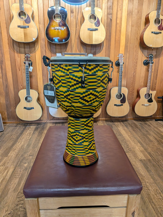 Tycoon TFJ-12 Key Tuned 12" Fiberglass Djembe - Kente Finish