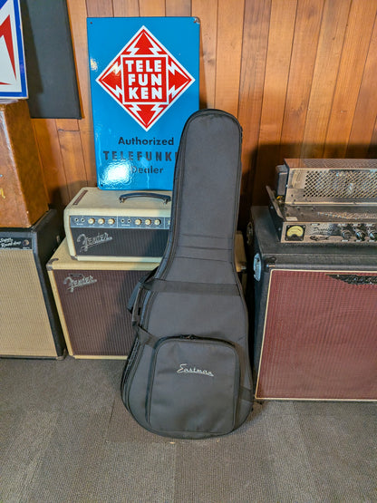 Eastman AC122-2CE Grand Auditorium Acoustic/Electrc Guitar w/Gig Bag - Satin Black (B-Stock Serial #M2230043)