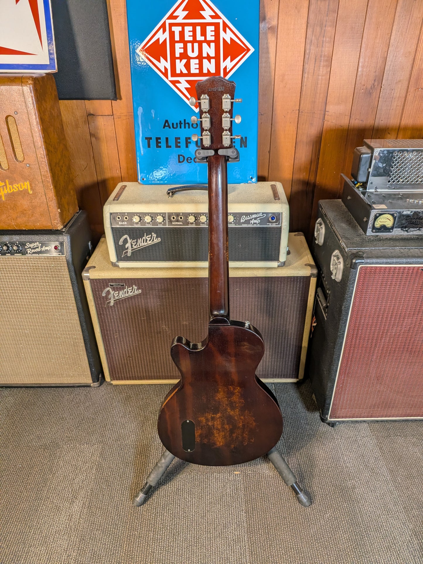 Eastman SB55/V-SB Single Cut Electric Guitar w/Case - Antique Vintage Burst (B-Stock Serial #K2401556)