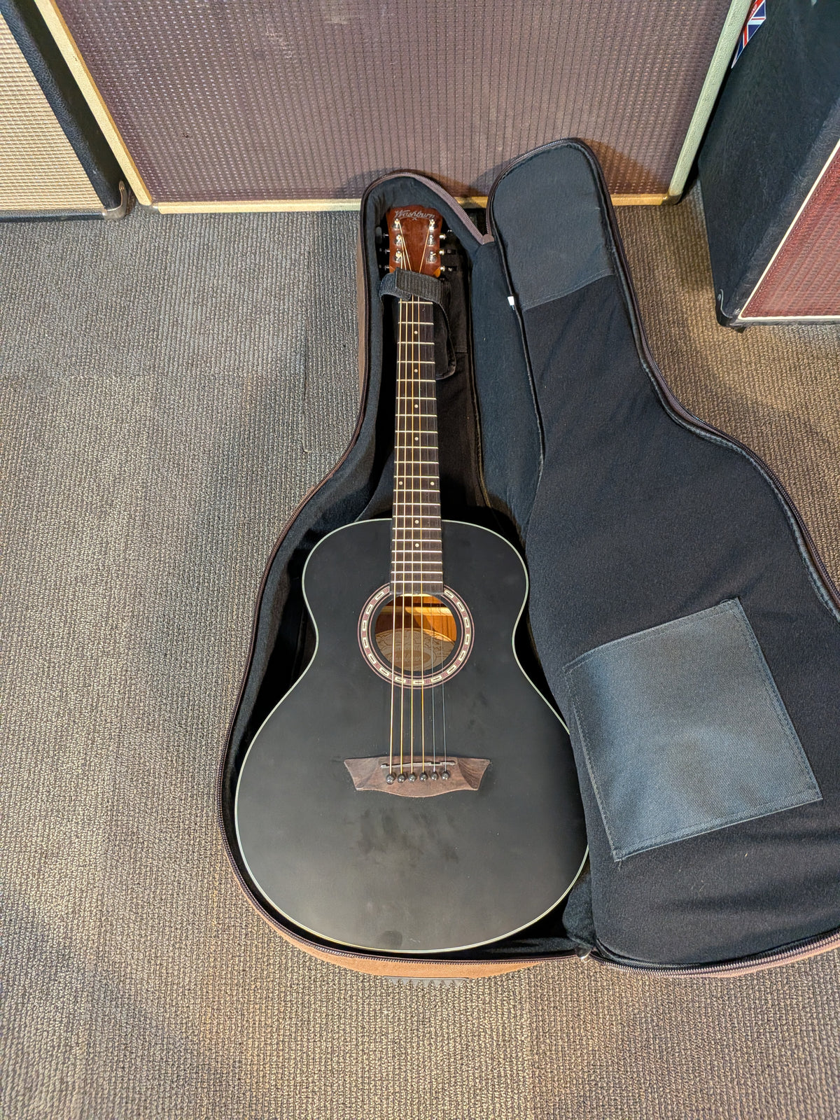 Washburn Apprentice G-Mini 7/8 Size Acoustic Guitar w/Gig Bag - Black Matte (Used)