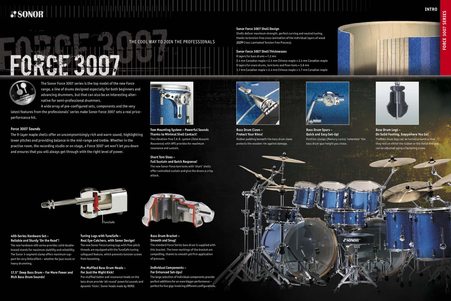 Sonor Force 3005 5 Piece Shell Pack - Sunburst (Used)