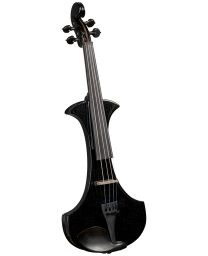 Cremona SV-180BKE Premier Student Electric Violin – Sparkling Black – 4/4 Size