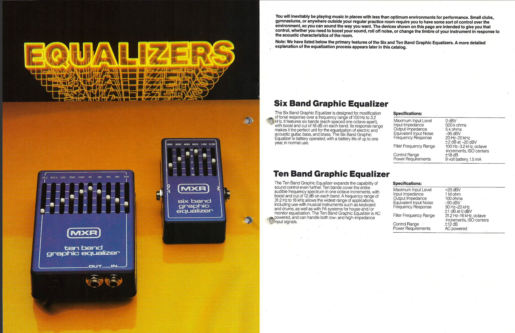 MXR MX-109 6-Band Graphic EQ Pedal (1976-1982) – Acoustic Music Shop MXR MX-109 6-Band Graphic EQ Pedal (1976-1982) – Acoustic Music Shop