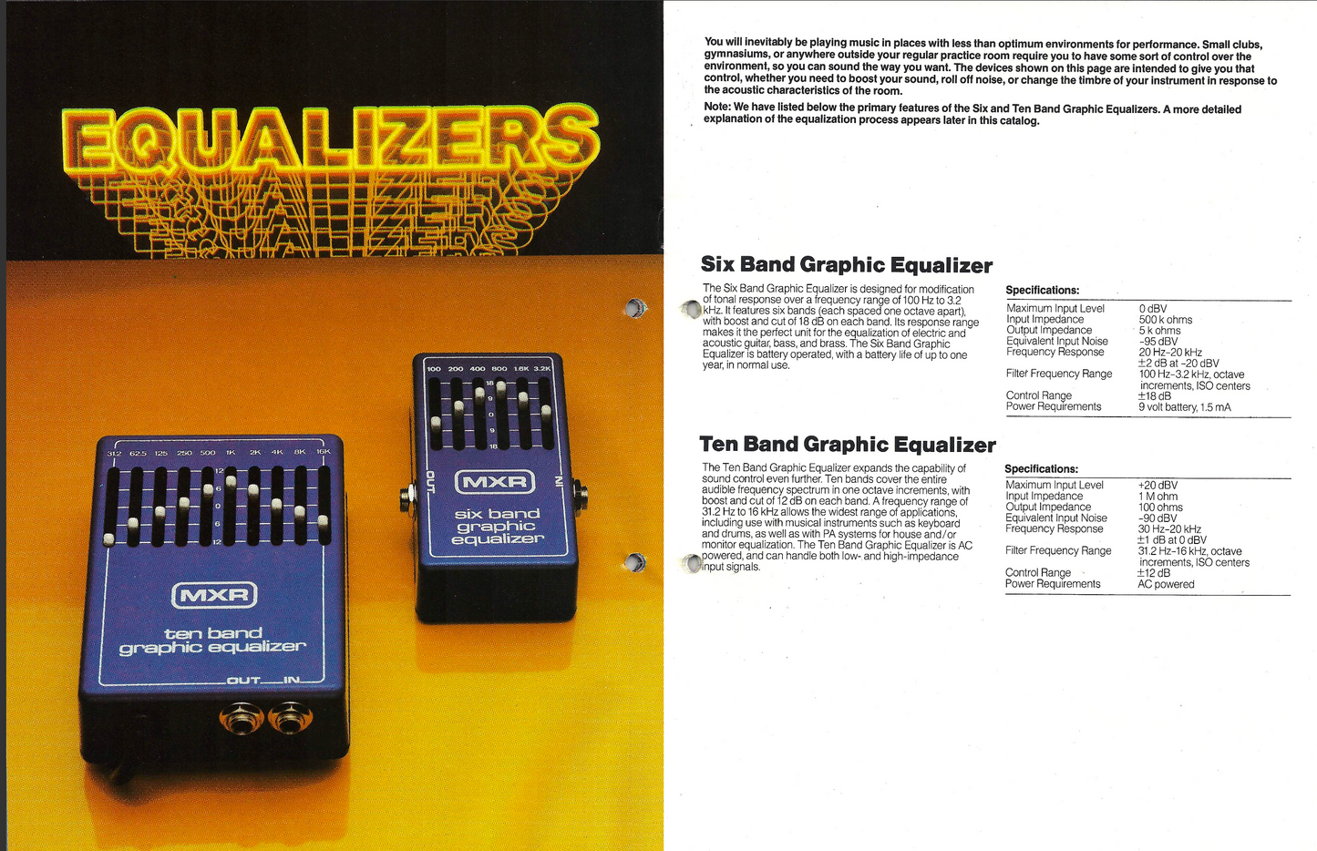 MXR MX-109 6-Band Graphic EQ Pedal (1976-1982)
