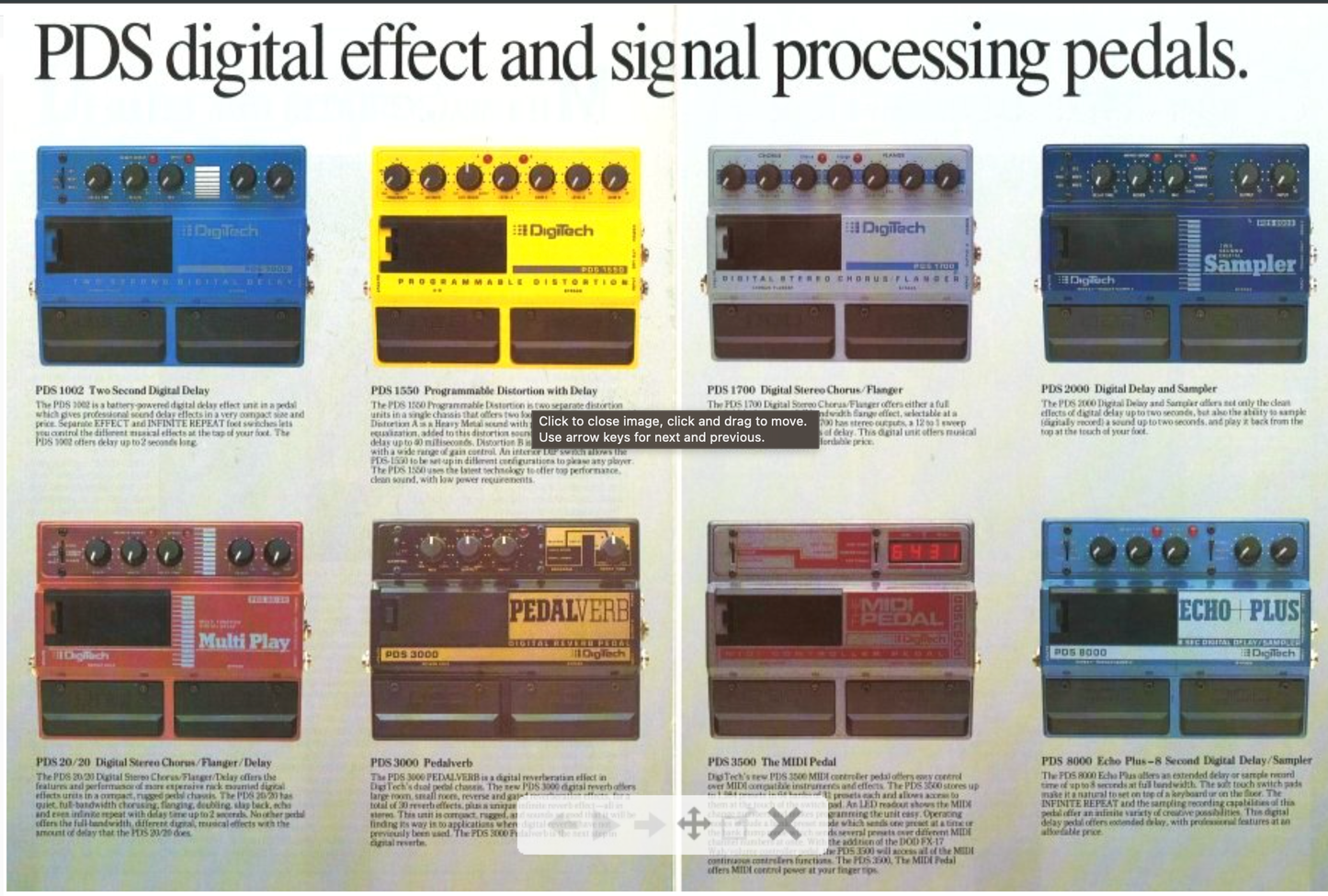 Digitech PDS 1002 Two Second Digital Delay Pedal w/Case (Late 1980's - Early 1990's)