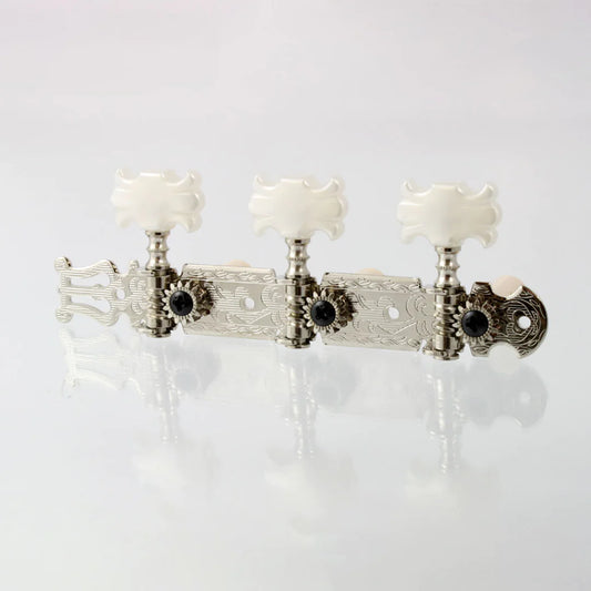 All Parts TK-0124-001 Nickel Classical Tuner Set with Butterfly Buttons