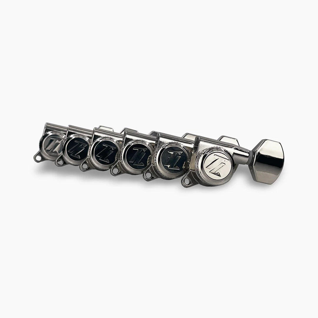Allparts TK-7116 True Lok Mid-Size Locking Tuners - 6 In Line, Nickel