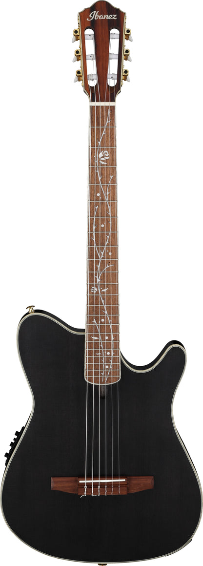 Ibanez TOD10N Tim Henson Signature Acoustic/Electric Nylon String Guitar - Transparent Black Flat