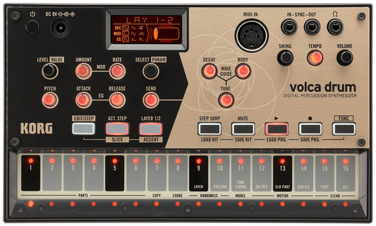 Korg Volca Drum Synthesized Drum Machine with 16 Step-Sequencer