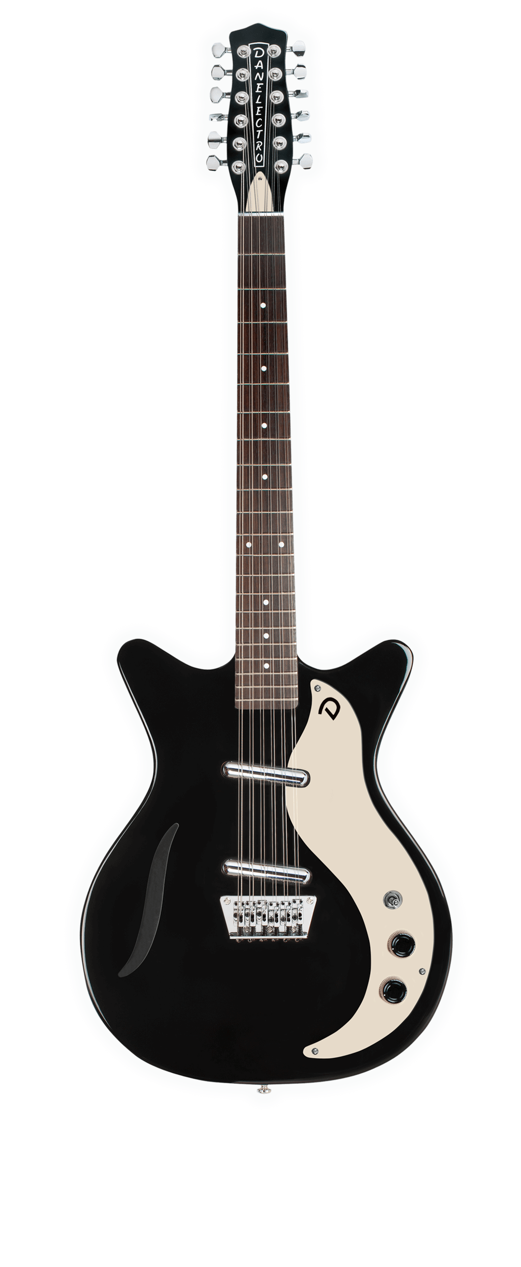 Danelectro DB5912 12-String Electric Guitar - Gloss Black