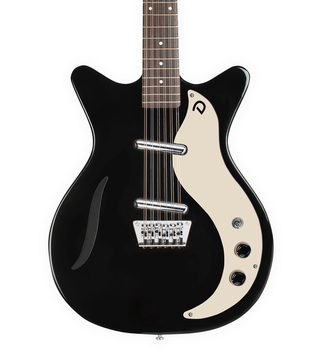 Danelectro DB5912 12-String Electric Guitar - Gloss Black