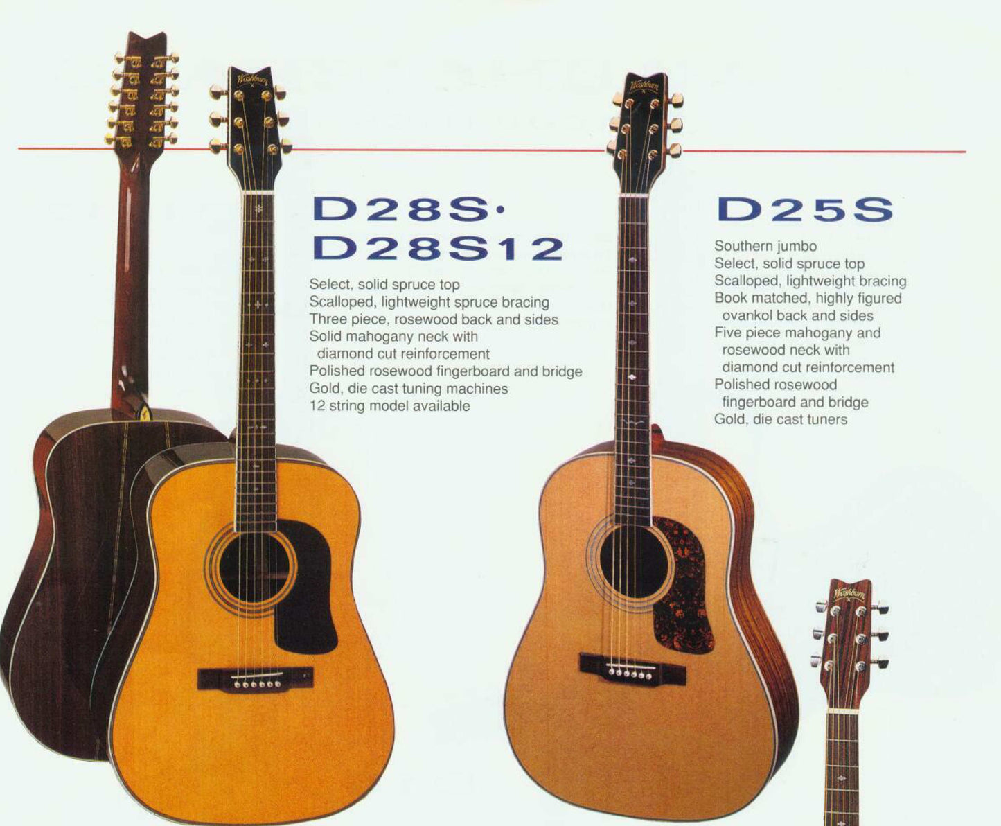 Washburn D-25S/N Slope Shoulder Acoustic Guitar w/Case (Late 1980's - Early 1990's)