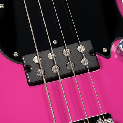 Cort GB Shortcale 4-String Active Bass Guitar - Fandango Purple