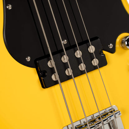 Cort GB Shortcale 4-String Active Bass Guitar - Yellow Crush