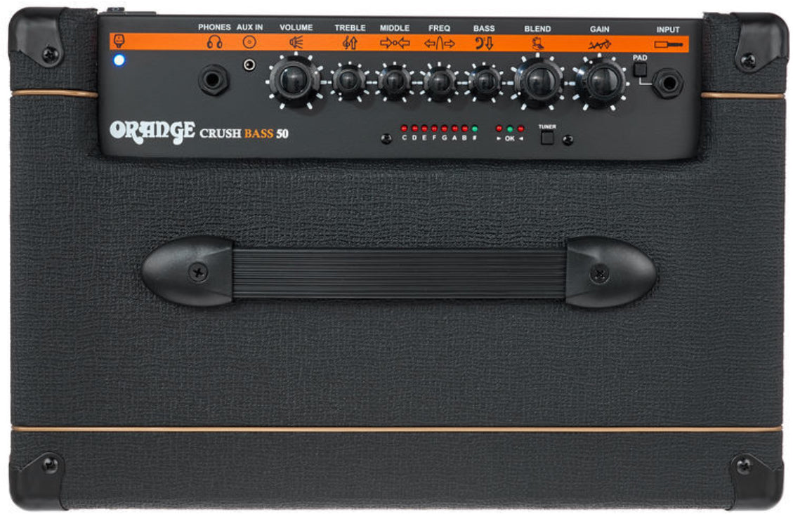 Orange Amplifiers Crush Bass 50 Watt Bass Guitar Combo with Tuner - Black