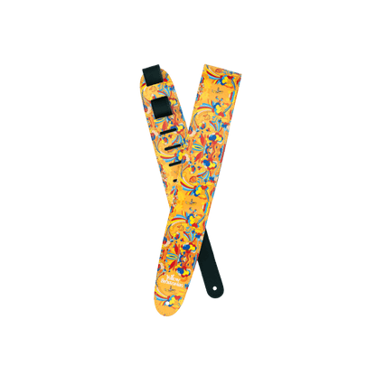 D'Addario The Beatles Yellow Submarine 55th Anniversary Vinyl Guitar Strap - Primrose Prairie