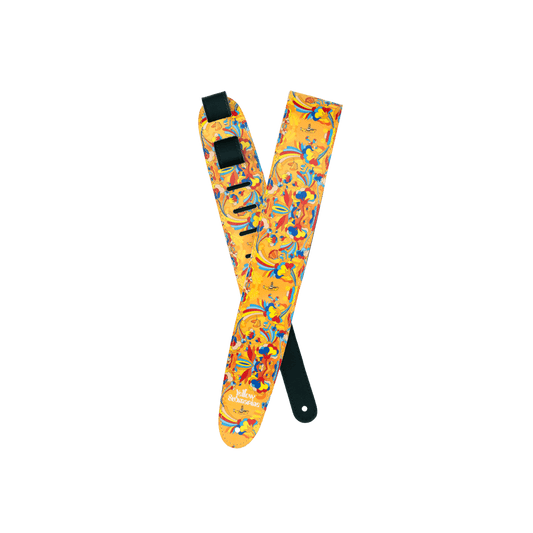 D'Addario The Beatles Yellow Submarine 55th Anniversary Vinyl Guitar Strap - Primrose Prairie