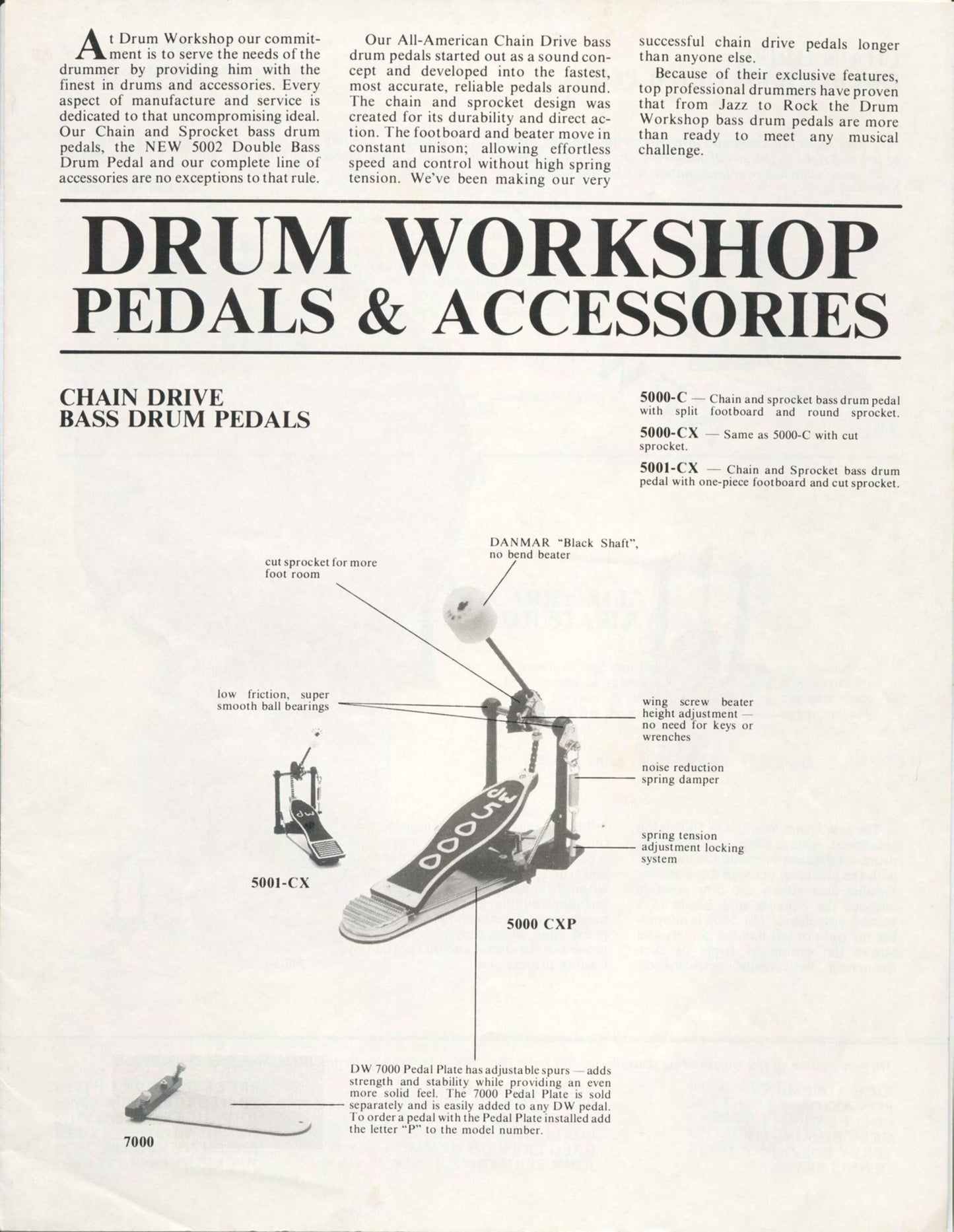 DW 5000 Single Bass Drum Pedal (1980's)