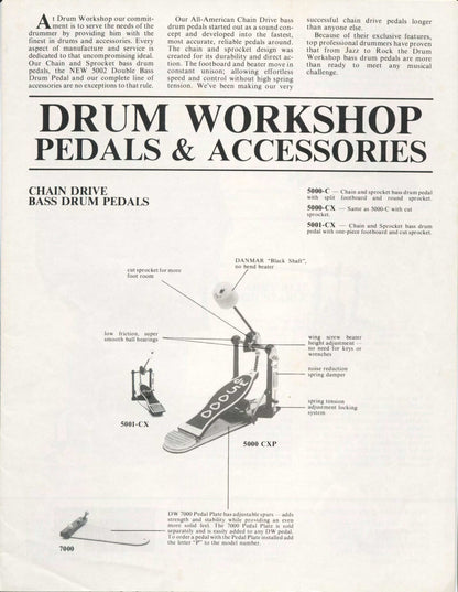 DW 5000 Single Bass Drum Pedal (1980's)