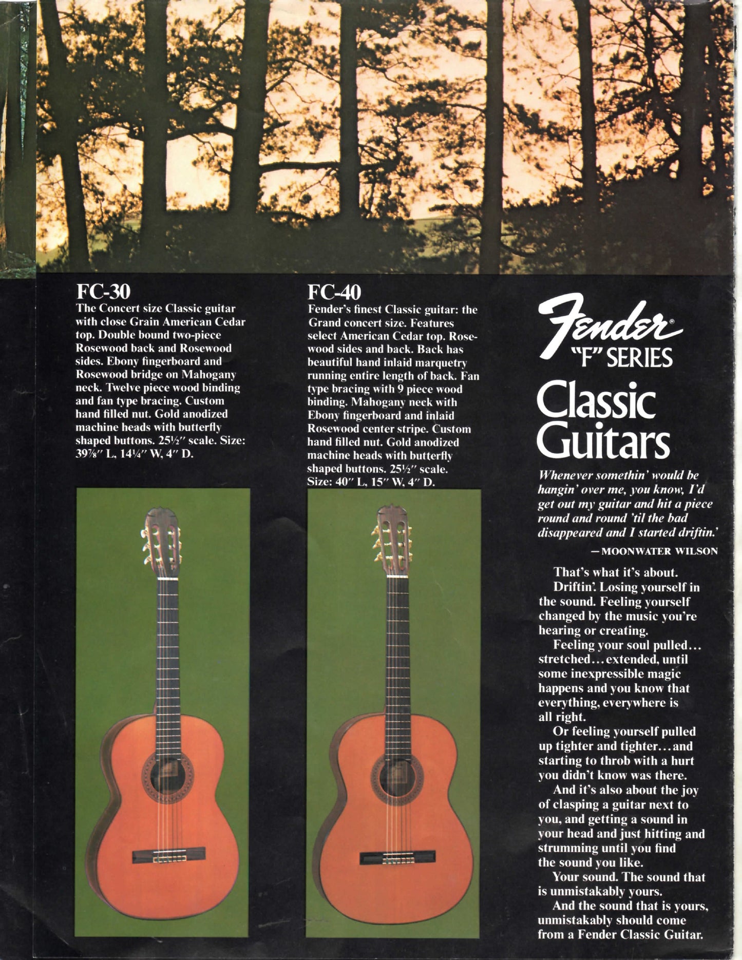 Fender FC-40 Classical Guitar w/Case (1970's)