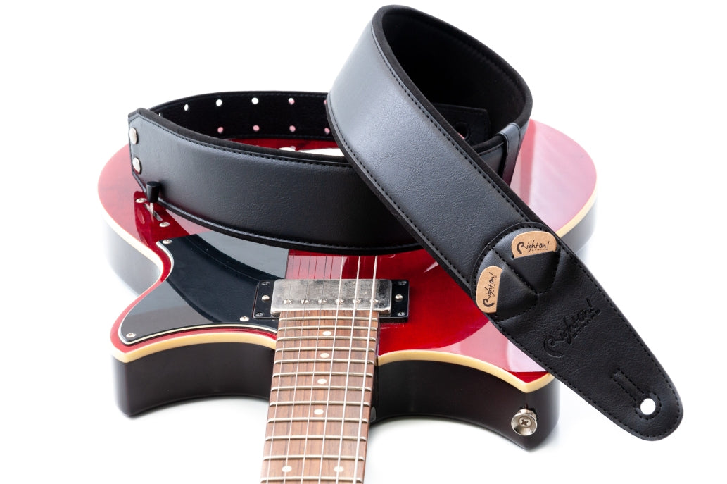 RightOn Straps Charm 60 Guitar Strap - Black