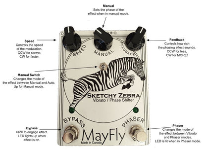 MayFly Audio Sketchy Zebra 6 Stage Phase Shifter