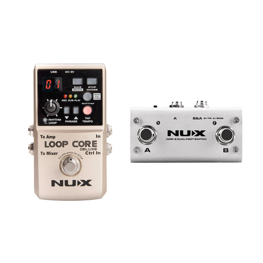 NUX Loopcore Deluxe Looper Pedal Bundle w/ Footswitch