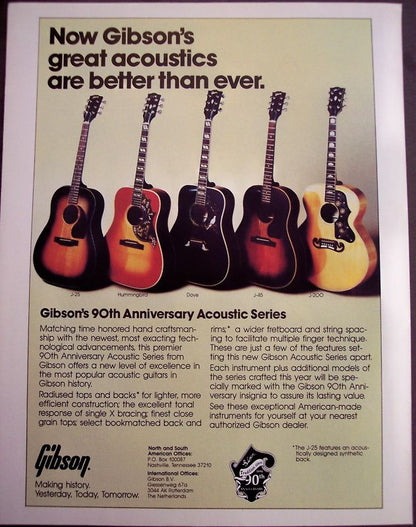 Gibson Hummingbird 90th Anniversary w/Case (1985)
