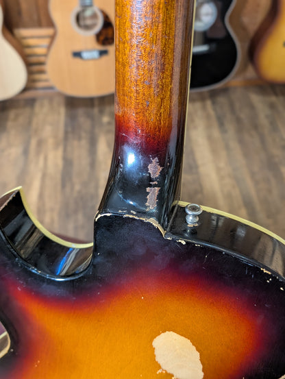 Guild T-100D Slim Jim Hollow Body Electric Guitar w/Case - Sunburst (1964)