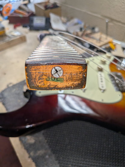 Fender Pre-CBS Stratocaster Electric Guitar w/Case - Refinished Sunburst (1964)