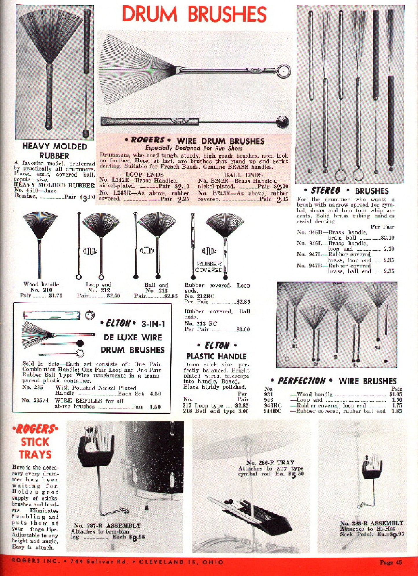 Rogers No. 288 Stick Tray (1960's)