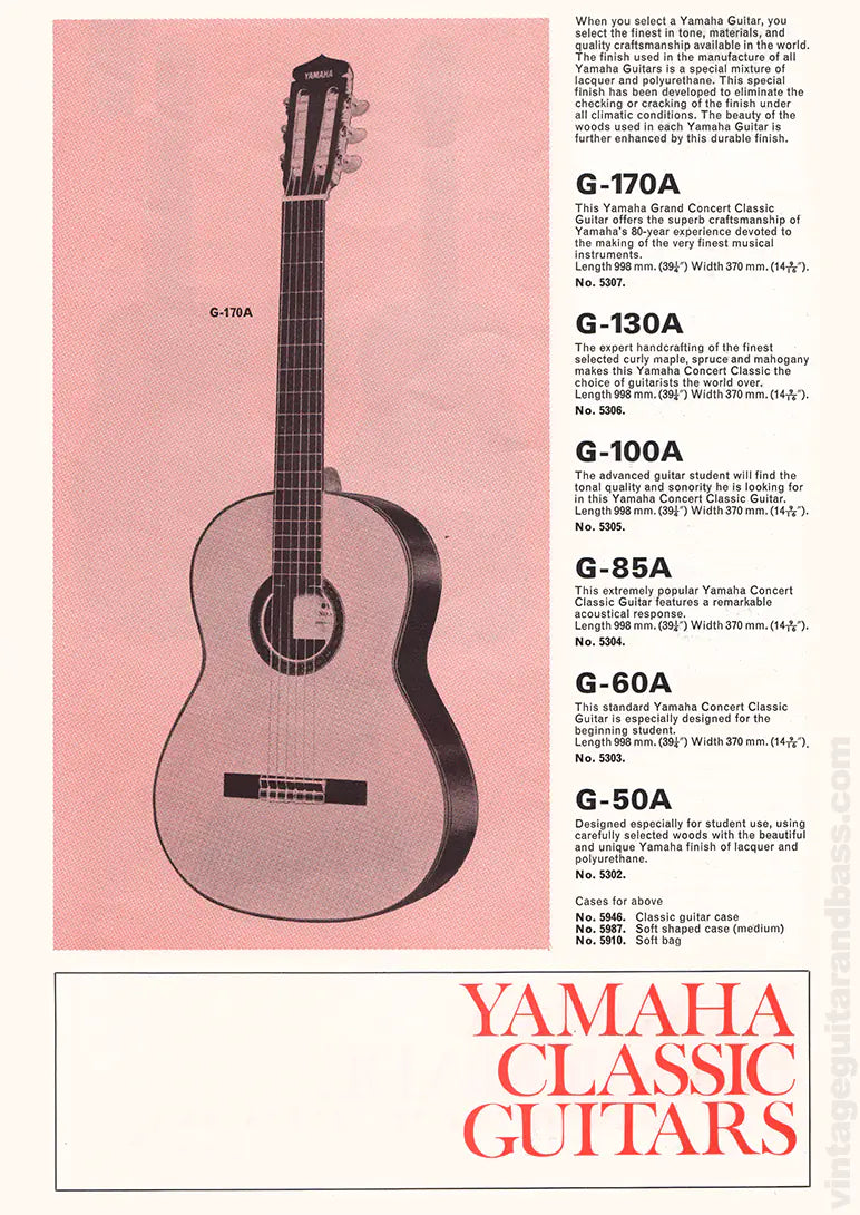 Yamaha G-170A Classical Guitar (Early 1970's)
