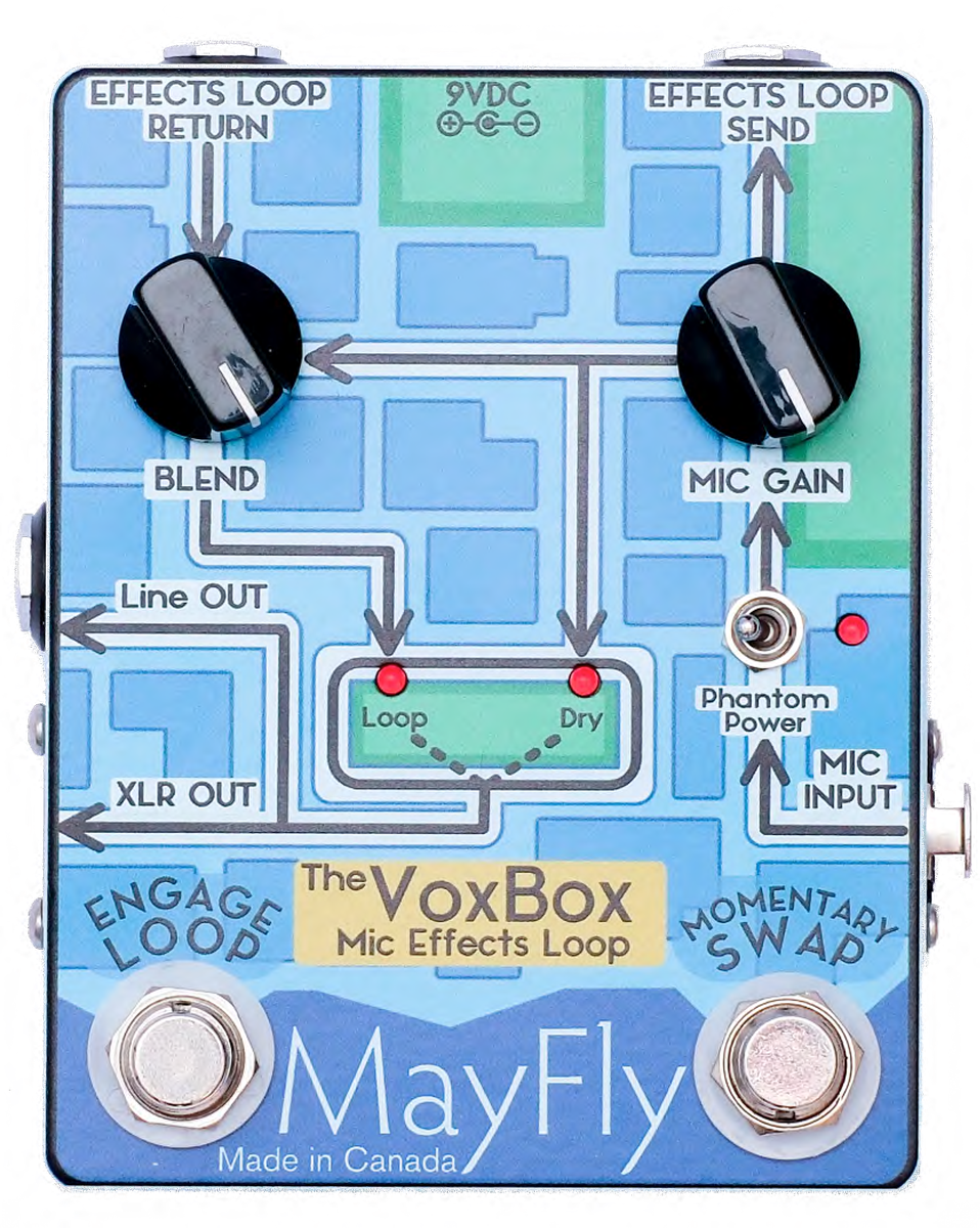 Loop Audio Microphone MayFly Audio The VoxBox Microphone Effects Loop – Acoustic Music Shop