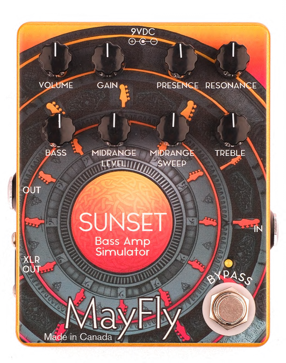 MayFly Audio Sunset Bas Amp Sim & D.I. Pedal