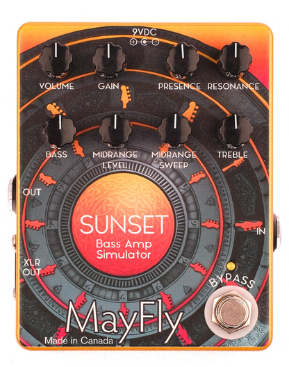 MayFly Audio Sunset Bas Amp Sim & D.I. Pedal