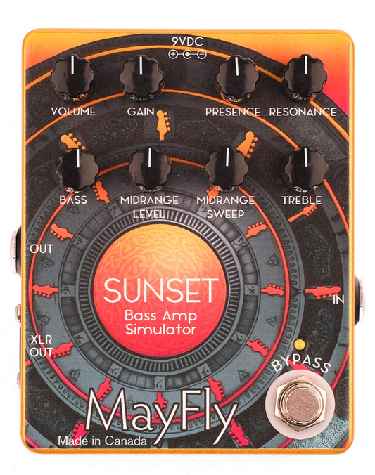 MayFly Audio Sunset Bas Amp Sim & D.I. Pedal
