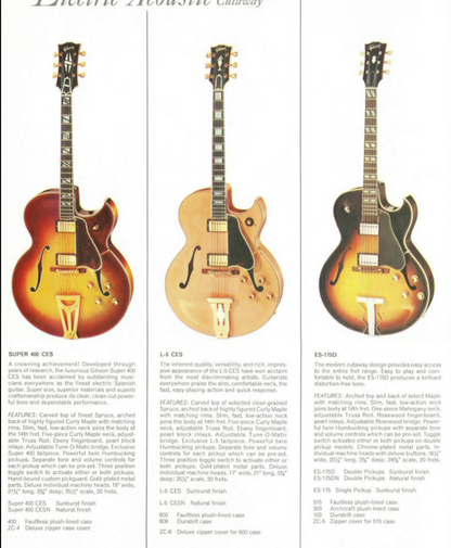 Gibson ES-175D Hollow Body Archtop Electric Guitar w/ Factory Bigsby & Case - Sunburst (1965)