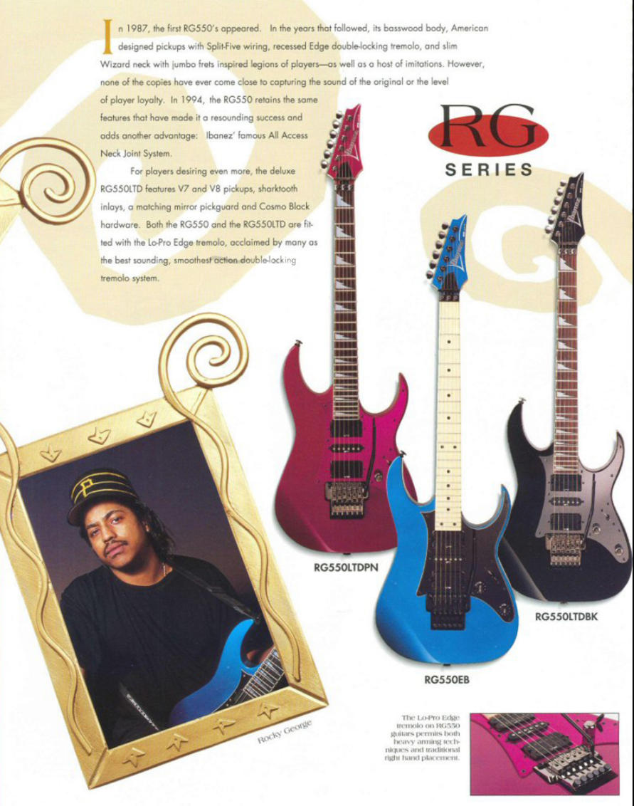 Ibanez Japan RG550LTD Electric Guitar - Black (1993-1994)
