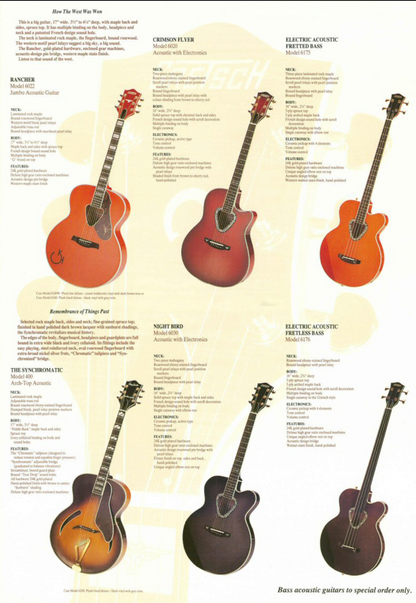Gretsch Made in Japan 6022 Rancher Acoustic Guitar w/Case & Pickup (1989)
