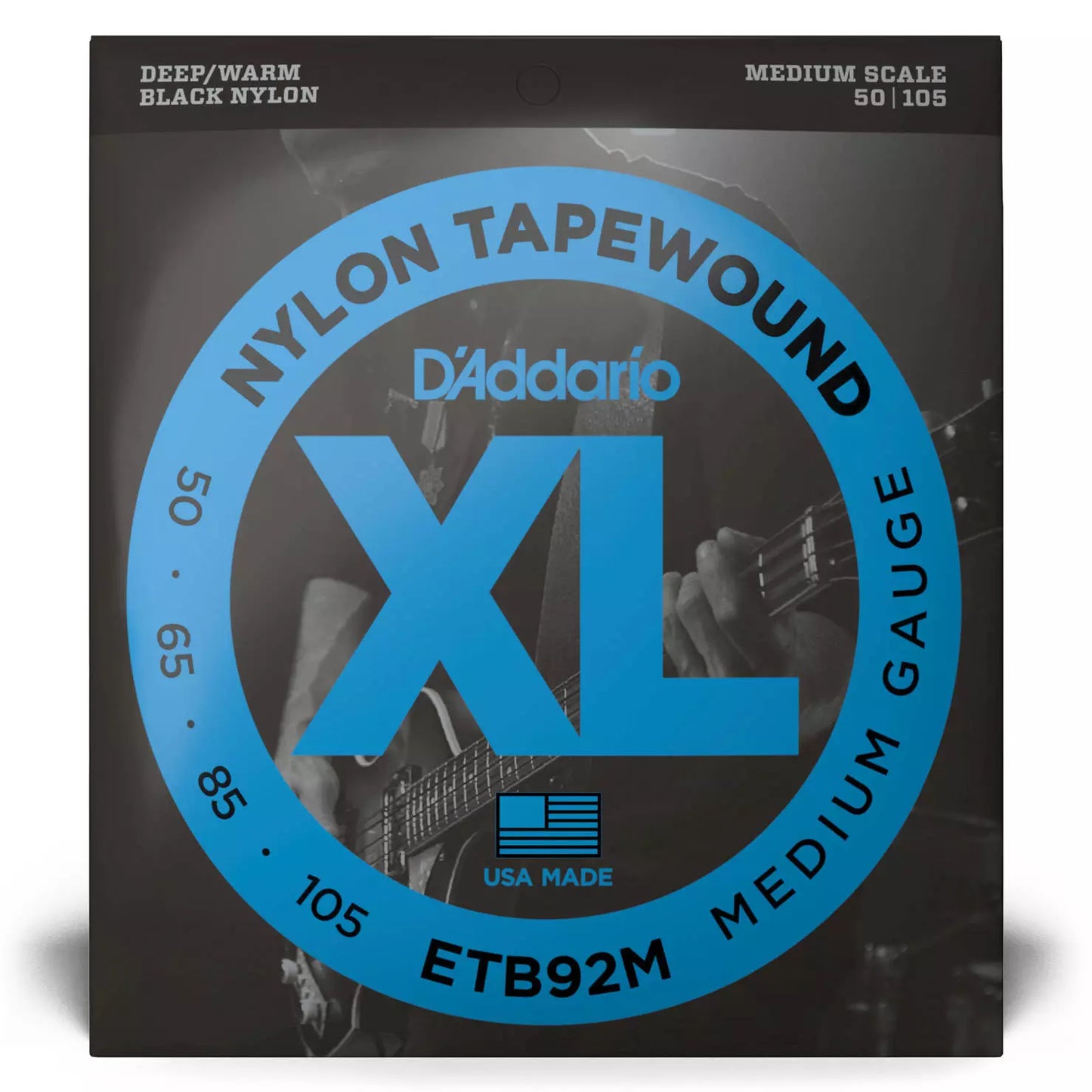 D'Addario ETB92M Medium Scale Nylon Tapewound Bass Strings - 50-105
