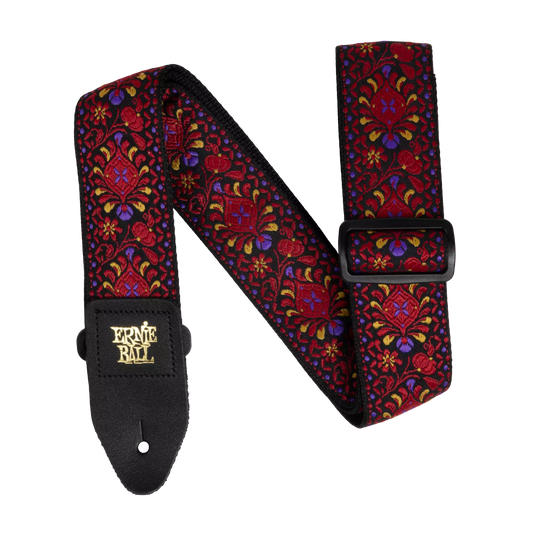 Ernie Ball Crimson Royal Bloom Jacquard Guitar Strap