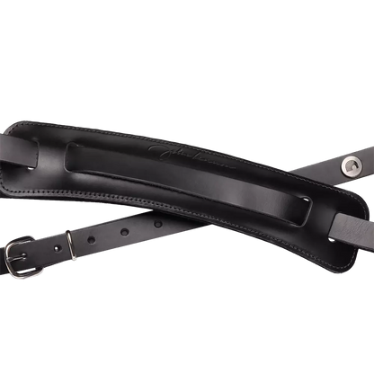 D'Addario John Lennon Leather Guitar Strap w/Shoulder Pad - Black