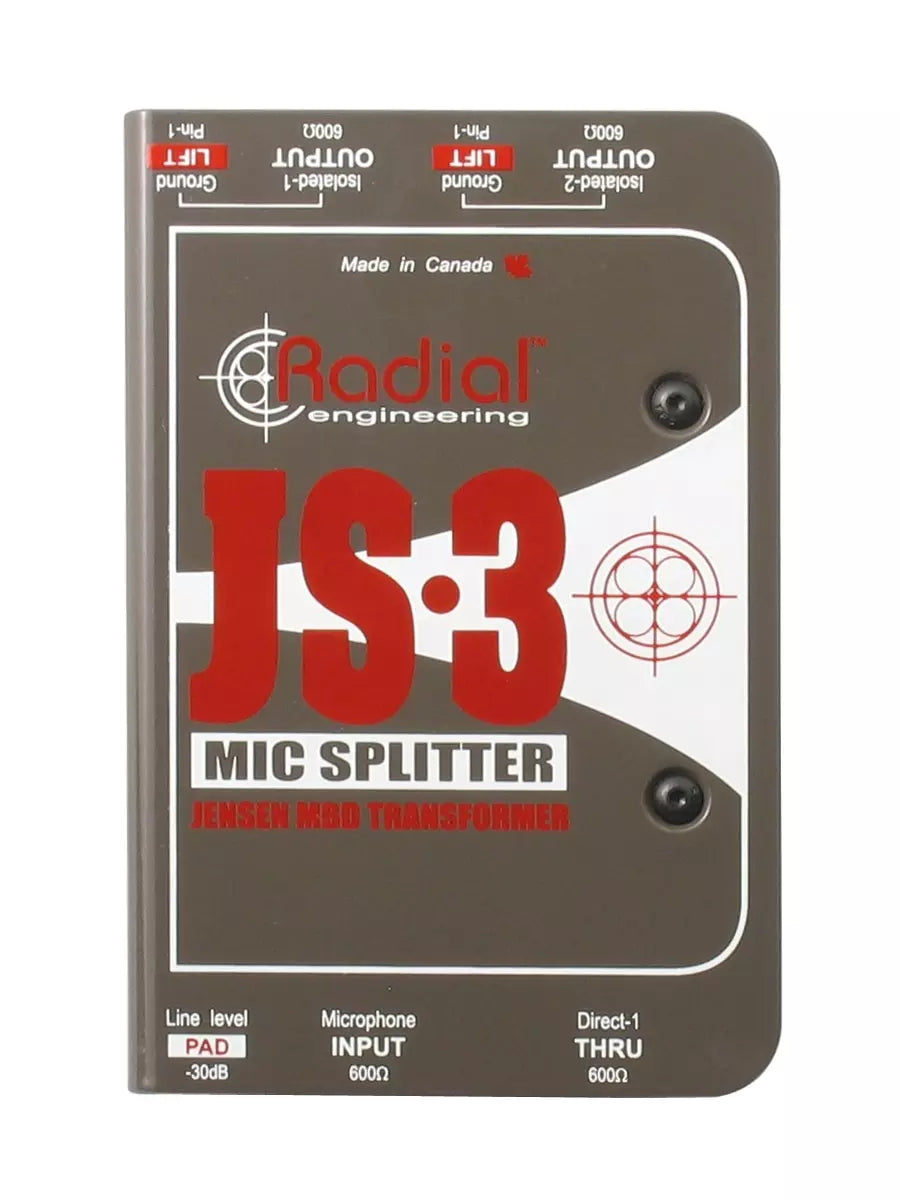 Radial JS3 3-Way Microphone Splitter