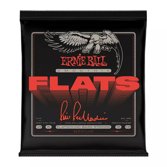Ernie Ball Pino Palladino Smoothie Flats 4-String Bass Strings - Medium (41-108)