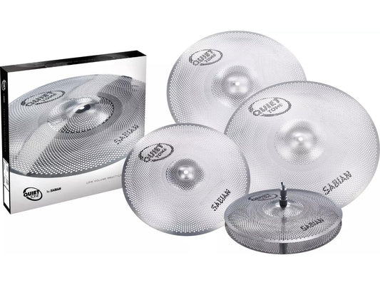 Sabian Quiet Tone Practice Cymbal Set - 14'' Hats, 16'' & 18'' Crash, 20'' Ride