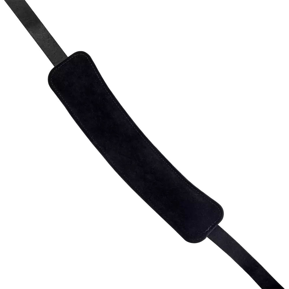 D'Addario John Lennon Leather Guitar Strap w/Shoulder Pad - Black