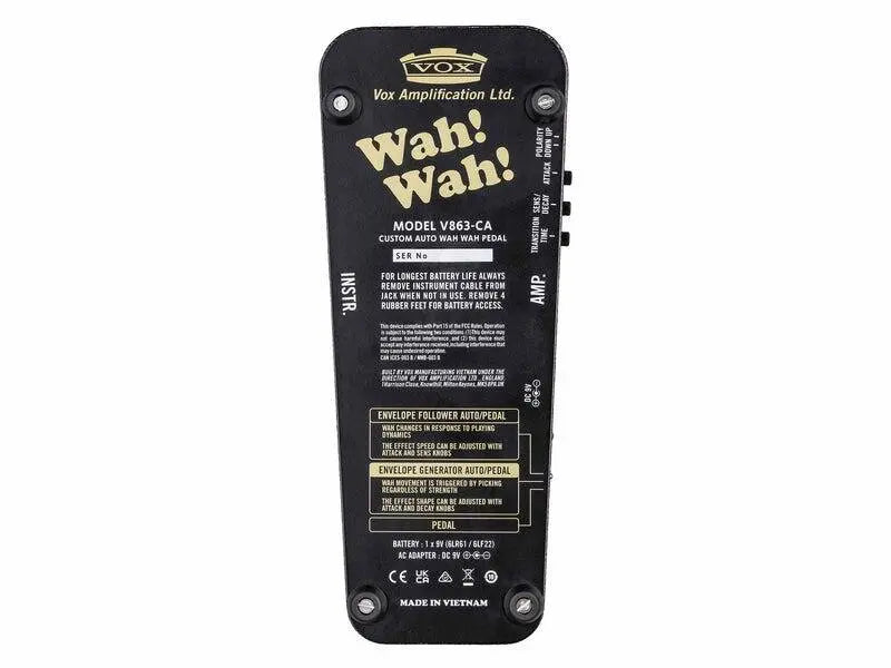 Vox V863-CA 3-Mode Custom Auto Wah Pedal