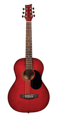 Beaver Creek 3/4 Size Acoustic Guitar w/Gig Bag  - Transparent Red